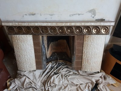 1930s Retro Tiled Fireplace Surround Ebay