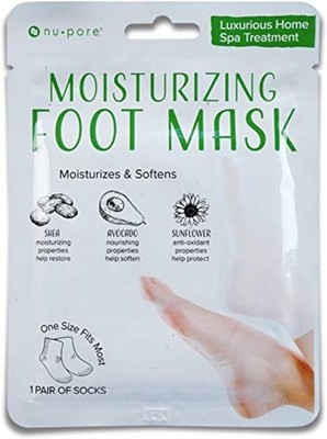 Nu-pore Moisturizing Socks   Feet Masks for Dry Skin & Moisturizer for Cracked F
