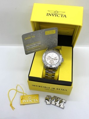 Herren Invicta Speciality 6620 Chronograph Armbanduhr Edelstahl Uhr Boxed