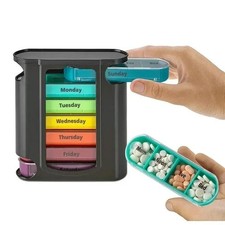 Weekly Pill Box 7 Day 28 Compartment Tablet Organiser Medicine Storage Dispenser