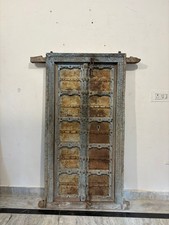 Carved Wooden Indian Doors: Boho Farmhouse Entrance, Antique Finish Indian Door