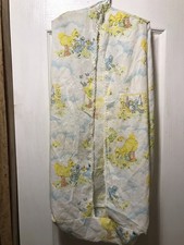 Sesame Street Vintage Baby Diaper Clothes Stacker Holder Yellow Big Bird Hanging