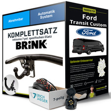 Für FORD Transit Custom Typ V362 Anhängerkupplung abnehmbar +eSatz 7pol 16- AHK