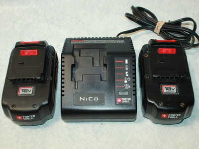 #ad #ad Porter Cable 18V Charger PCMVC Type 2 Two Batteries Lithium PC18V $36.51