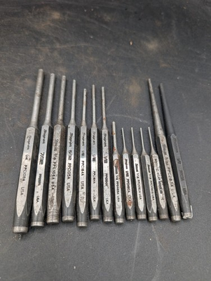 #ad #ad SNAP ON 14PC PIN PUNCH CENTER PUNCH LOT $89.95