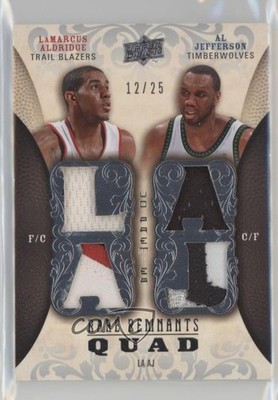 2008 Upper Deck UD Premier 12/25 LaMarcus Aldridge Al Jefferson Quad Patch 7y2