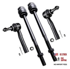 4pc Front Inner Outer Tie Rod Ends for 1999-2007 Chevy Silverado ES3488 ES3493
