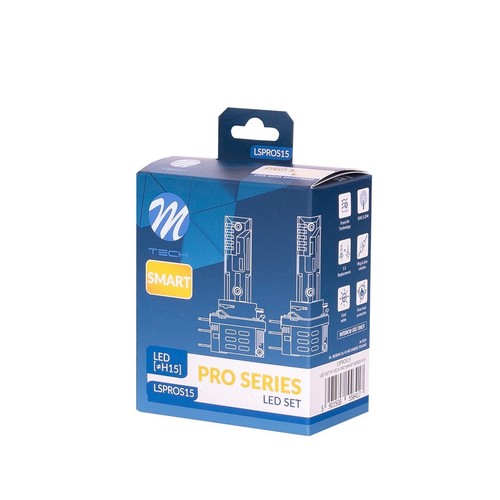 Coppia Lampade Lampadine Conversione a LED SET M-TECH PRO SMART SERIES H15 6000k - Imagen 3 de 4
