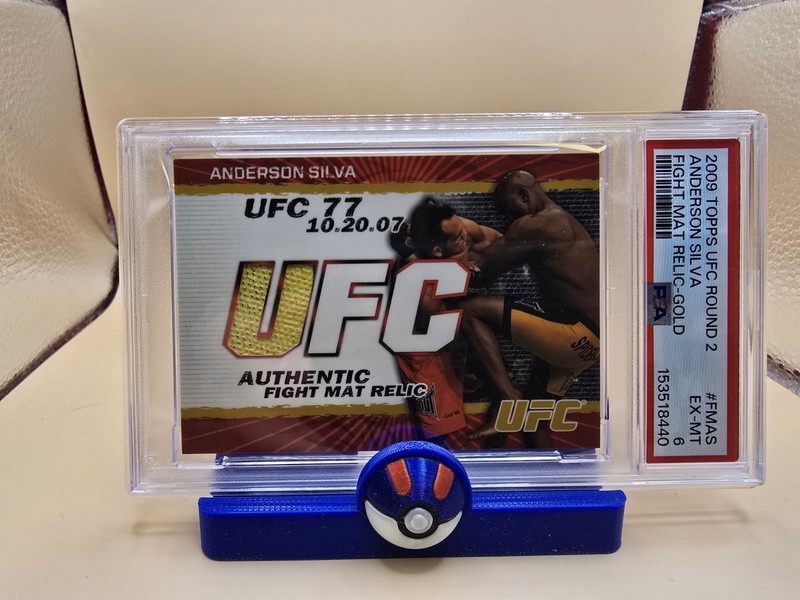2009 Topps UFC Authentic Fight Mat Relic Anderson Silva Psa 6 Pop 1 None Higher