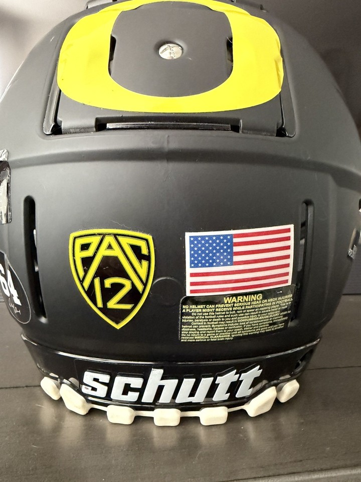 Oregon Duck Shell Print Oregon Ducks Schutt F7 Football Team Issued Helmet Shell Black Wings ...