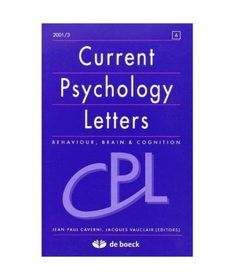 Current Psychology Letters 20012 -N.5 Recueil d'Articles, Collectif