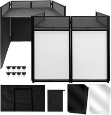 Portable DJ Facade Booth Stand Foldable W/White Black Lighting Scrim 42x46x25"