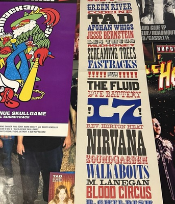 #ad #ad Lot Of 7 Original Promo Sub Pop Posters RARE $110.00