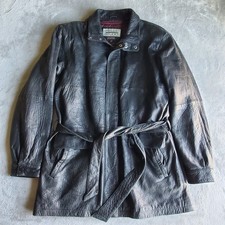 Blazer cappotto auto pelle studio Wilson pelle vintage foderato Thinsulate donna XL