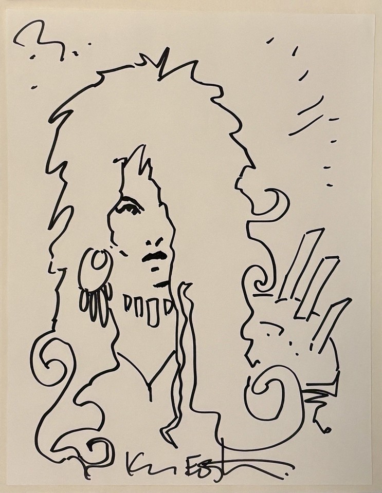 Original Kevin Eastman Ink Drawing Julie Heavy Metal San Diego Comic Con 2002 Comic Art