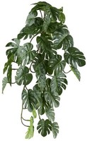 Artplants Kunstpflanze Philodendron Monstera Deliciosa Trane, Steckstab, 50Cm