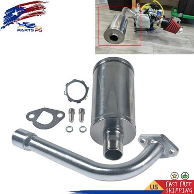 Exhaust Pipe Header & Muffler For Predator 196cc/212cc Honda GX160 GX200 Go Kart