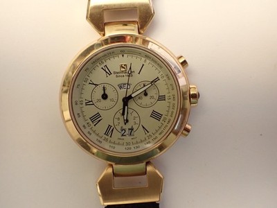 STEINHAUSEN LWG482-0129 Chronograph Swiss Gold All SS Unisex Wristwatch