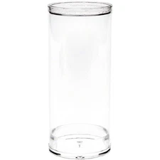 Plymor Plastic Action Figure Tube, 2" wide by 4.5" tall, with Clear Acrylic Base