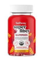 Bellway Super Fiber No Suger Gummies Raspberry Lemon 60 Gummies EXP 11/2025