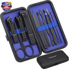 Manicure Set Nail Clippers Kit Professional Stainless Steel Nail Care 10 in 1