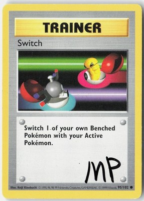 Switch 95/102 Common Base Set Shadowless Pokemon Unlimited Moderately Played