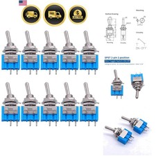 10PCS SPST Mini Toggle Switch 2 Pin 2 Position ON/Off Miniature Toggle Switch...