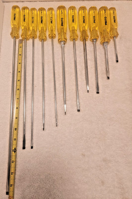 New Old Stock NOS Proto Screwdriver Set Black Tip Professional Grade Tools U.S.A
