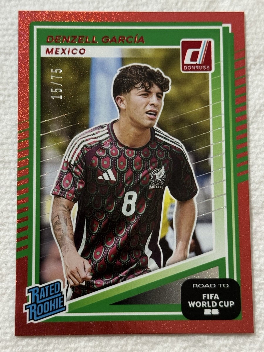 Denzell Garcia 2025-26 Donruss FIFA World Cup Red /75 SP Rated