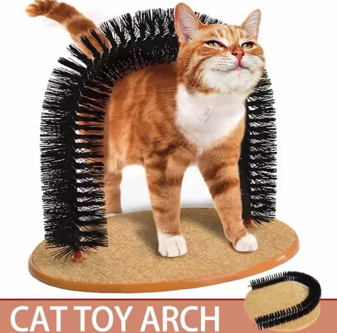Brosse de toilettage auto-lisseur pour chat et tapis griffoir antidérapant