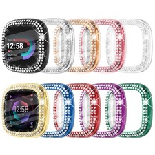 Fitbit Versa 4/ Sense 2 Bumper Case 10-Pack TPU Screen Protector Bling Cover