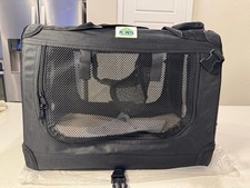 Pet Gear Soft-Sided Black Pet Carrier Crate with Mesh Panels