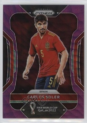 2022 Panini Prizm World Cup Qatar Purple Wave Prizm 92/99 Carlos Soler #219 4e9