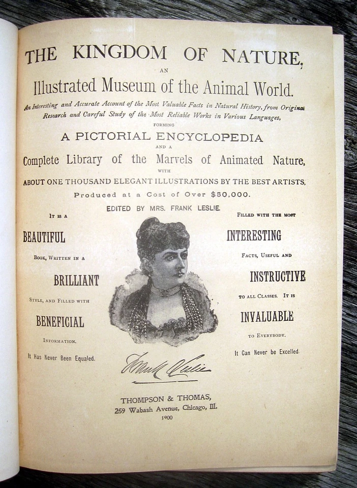 1900 ANTIQUE NATURAL HISTORY BOOK WILD ANIMALS BIRDS REPTILES LION JUNGLE SAFARI Foto 3 de 4