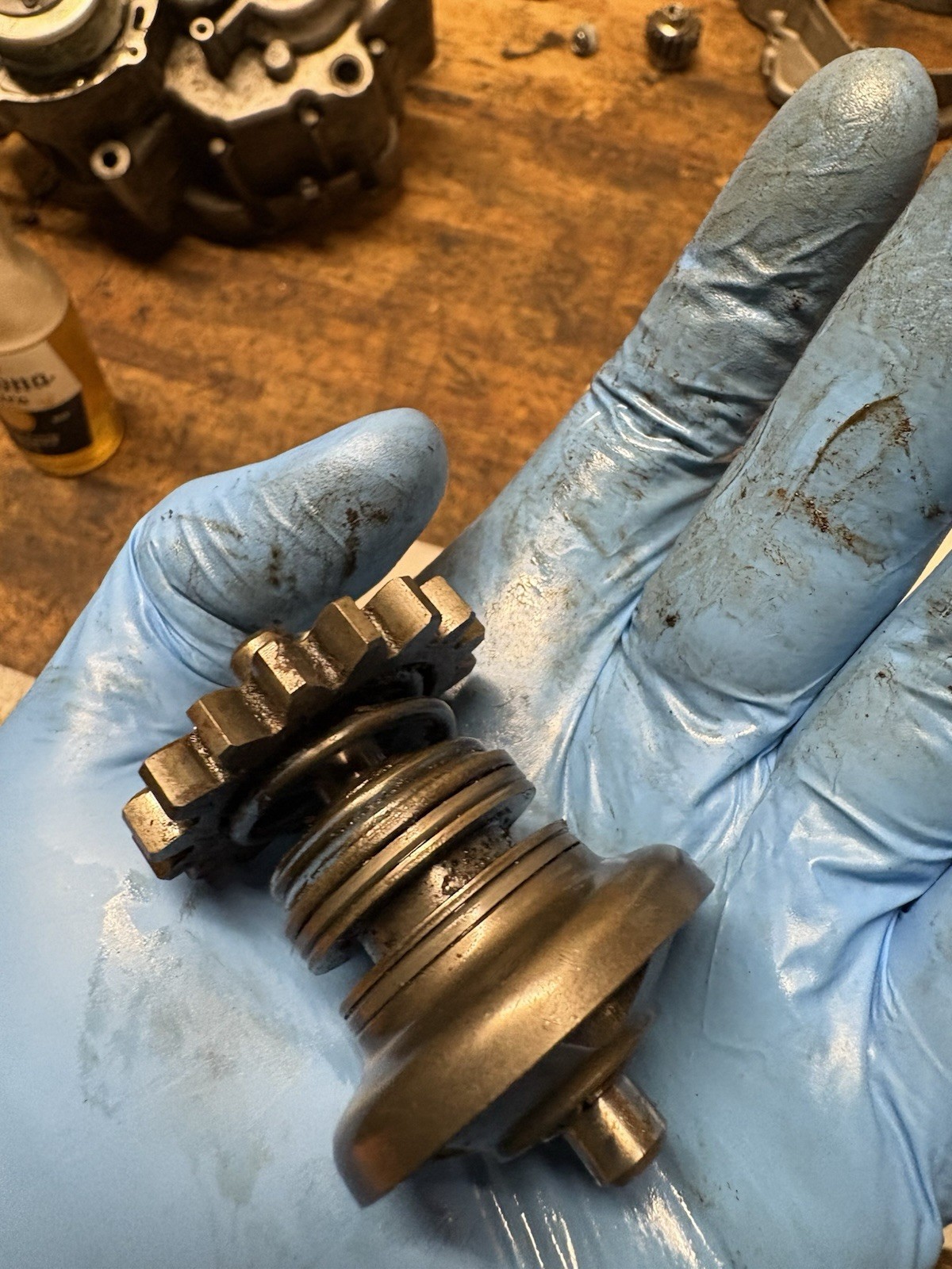 1992 1993 KAWASAKI KX125 OEM EXHAUST POWER VALVE GOVERNOR SPUR GEAR ACTUATOR