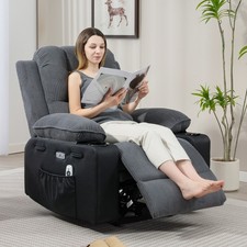 145&deg; Electric Power Lift Recliner Chair with Massage & Lumbar Heat USB Port New