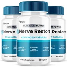 (3 Pack) Nerve Restore Capsules, Nerve Restore Advanced Formula (180 Capsules)