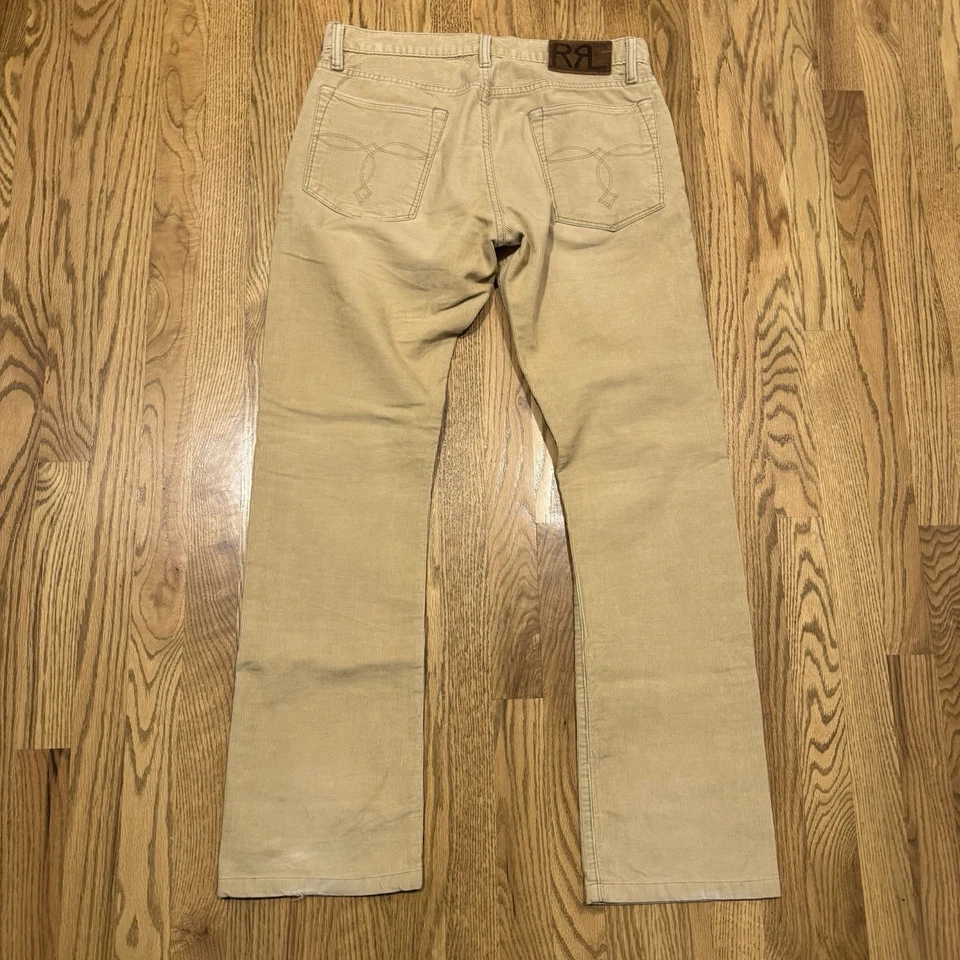 RRL Ralph Lauren Men’s Corduroy Pants Fits 34x32 Western Stitched Detail Bootcut - Image 2 of 4