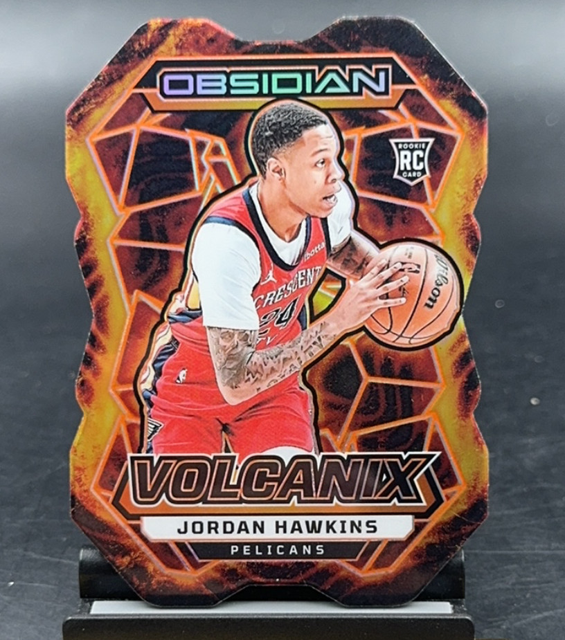 Jordan Hawkins 2023-24 Panini Obsidian Volcanix Die Cut SSP Case Hit RC Pelicans