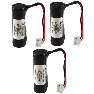 3x Computer Batteries For Mitsubishi E-20GM Controller, LS14500-MF, F Series