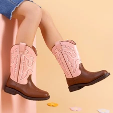 Boys Girls Kids Cowboy Boots Western Boots Square Toe Riding Boots Cowgirl Boots