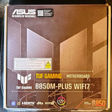 ASUS TUF GAMING B850M-PLUS WIFI7 AMD AM5 MicroATX DDR5 PCIe 5.0 M.2 LIGHTLY USED