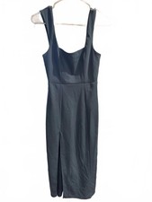 Show Me Your Mumu Midi Dress Small Dark Teal Sleeveless Slit Cocktail Occasion