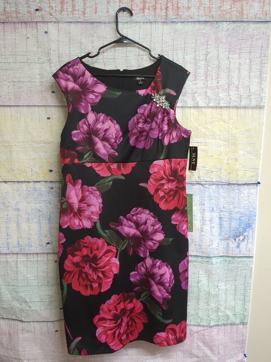 SL Fashions New York Floral Dress Women's US Size 16 MSRP $89
