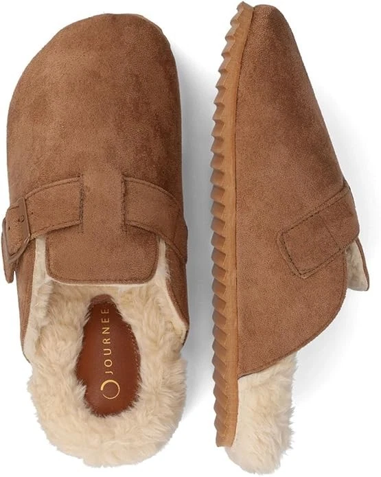 NiB Journee Women's Ardenn Slip On Buckle Slippers Brown Size L (9-10) $50 1C442 - Image 3 of 4