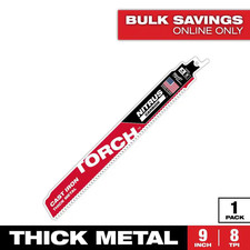 9 In. 8 TPI TORCH Nitrus Carbide Teeth Metal Cutting SAWZALL Reciprocating Saw B