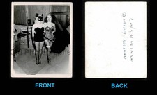 SEXY HALLOWEEN COSTUMES 2 WOMEN LEGS STOCKINGS HELLS OLD/VINTAGE PHOTO- AA135