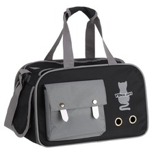 Soft Sided Cat Carrier Travel Pet Carrier Breathable Dog Carrying Case Black