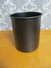 Solid Black Metal Utensil Holder - 7" tall