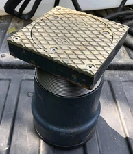 Zurn 4'' Floor Cleanout Drain Cast Iron clean out 56376-3 brass top